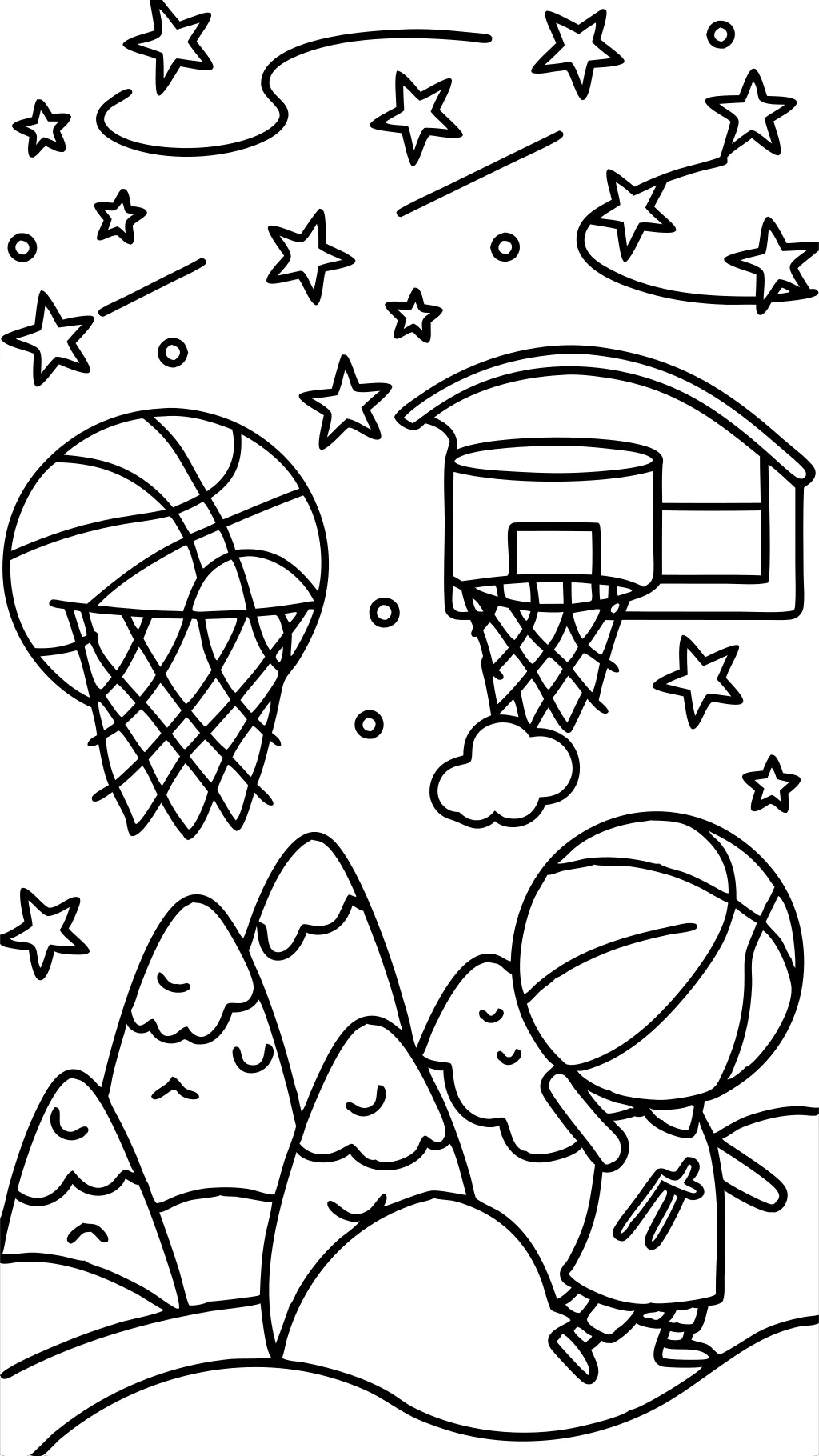 coloriage de basket-ball